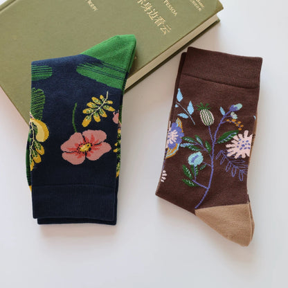 Artistic Oil Painting Style Animal Socks