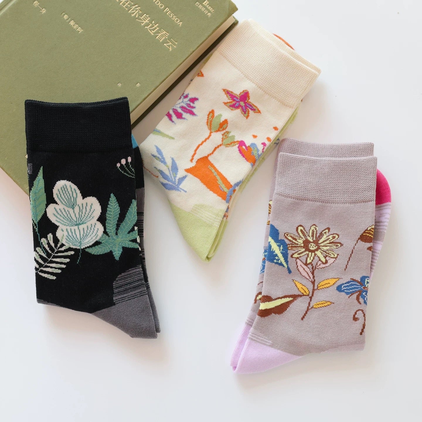 Artistic Oil Painting Style Animal Socks