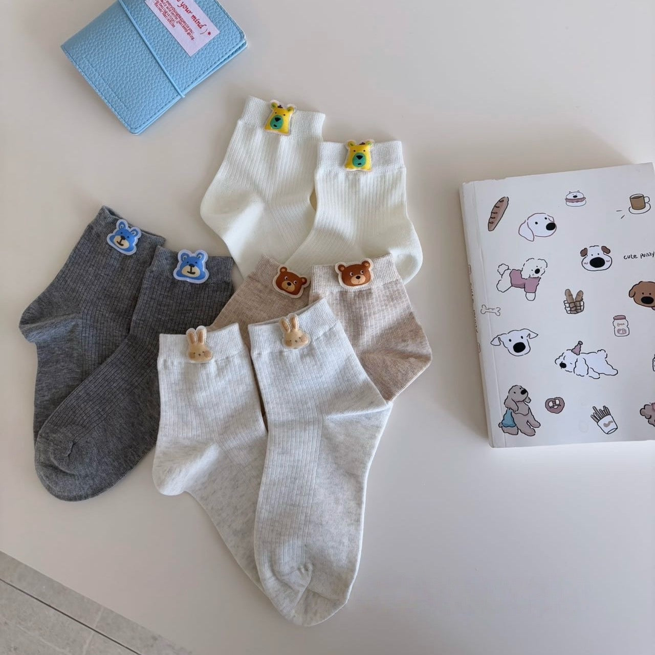 Playful 3D Toy Quarter Socks