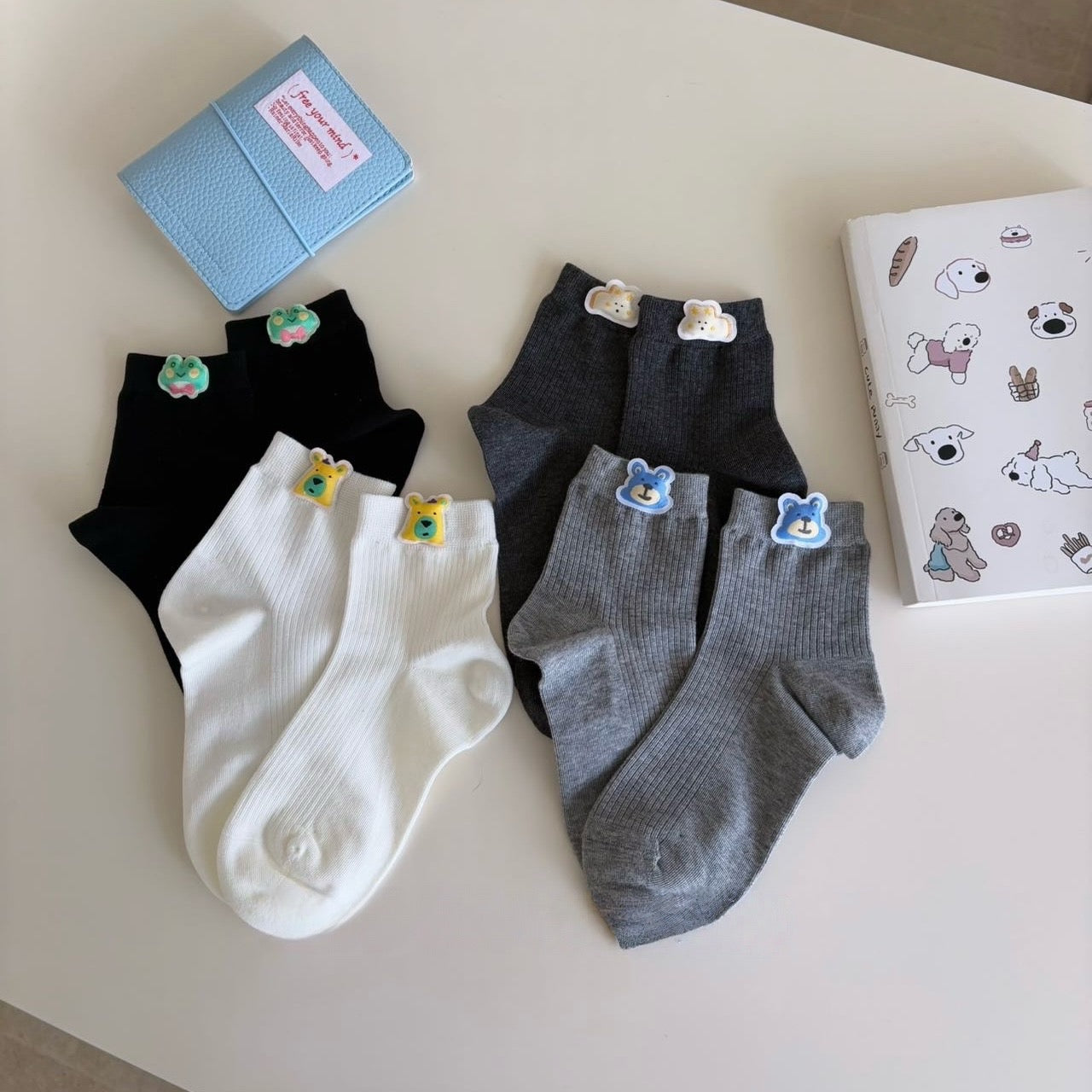 Playful 3D Toy Quarter Socks