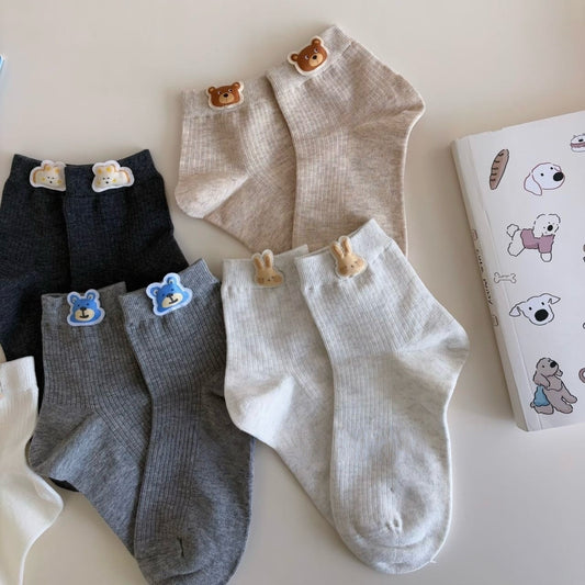 Playful 3D Toy Quarter Socks