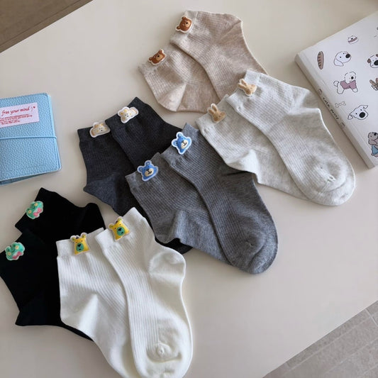 Playful 3D Toy Quarter Socks