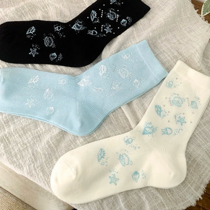 Ocean Breeze Summer Crew Socks