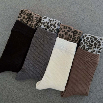 Leopard Print Ruffle Socks for Women - SocksParty
