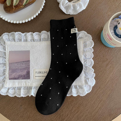 Sweet Kitty & Bow Cotton Crew Socks