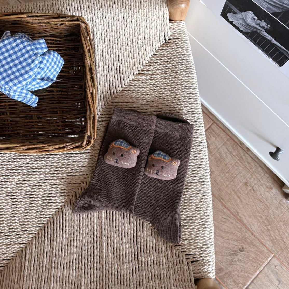 Cute 3D Plush Animal Ribbed Socks