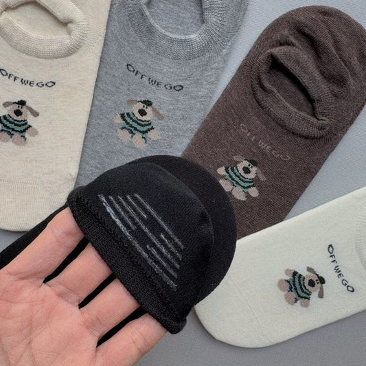 Cute Puppy No-Show Socks