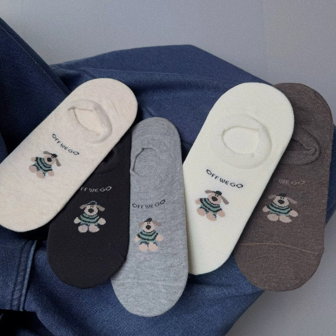 Cute Puppy No-Show Socks