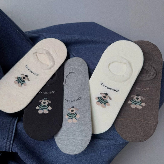 Cute Puppy No-Show Socks
