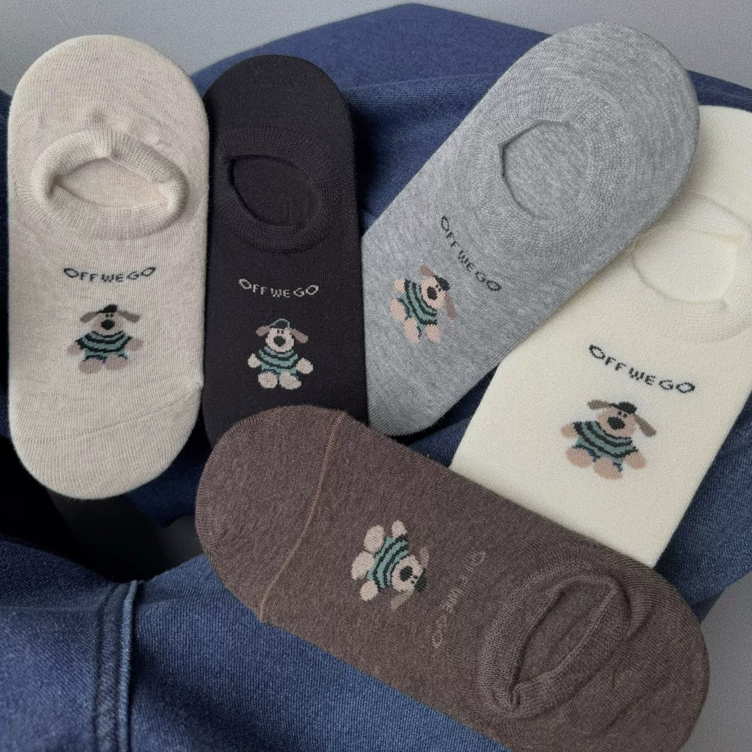 Cute Puppy No-Show Socks