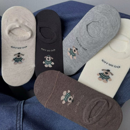 Cute Puppy No-Show Socks