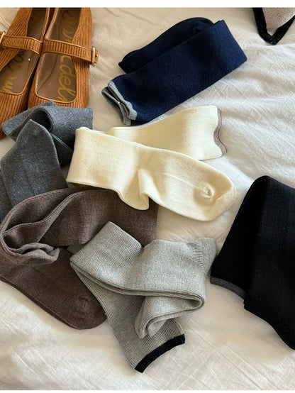 Minimalist Wool Knee High Socks