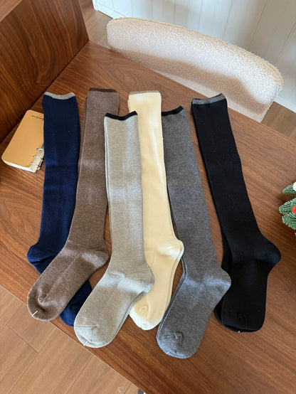 Minimalist Wool Knee High Socks