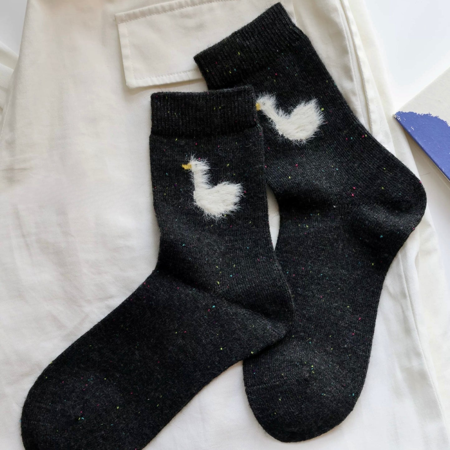 Fluffy Animal Wool Blend Socks