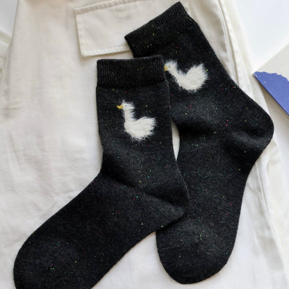 Fluffy Animal Wool Blend Socks