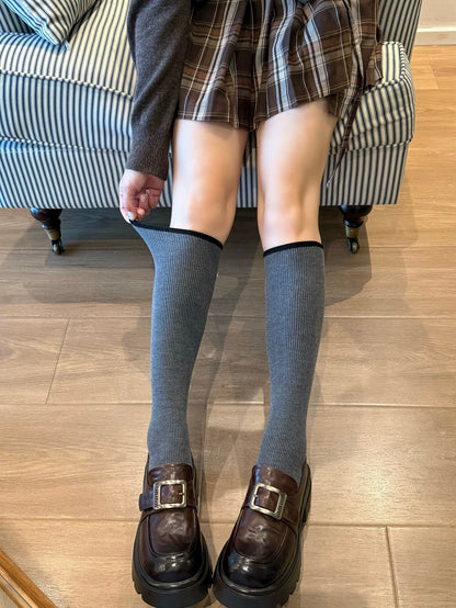 Minimalist Wool Knee High Socks
